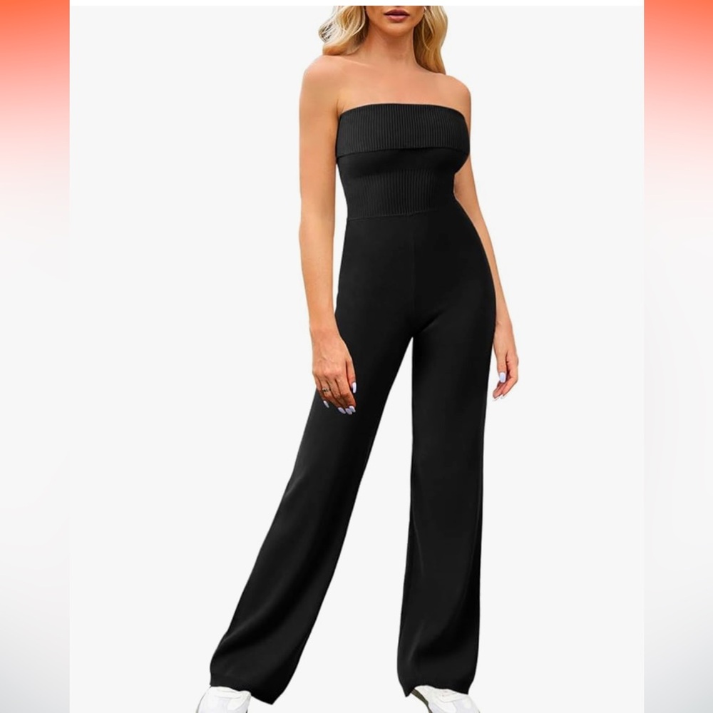 Black Strapless Jumpsuit for Women New in Bag